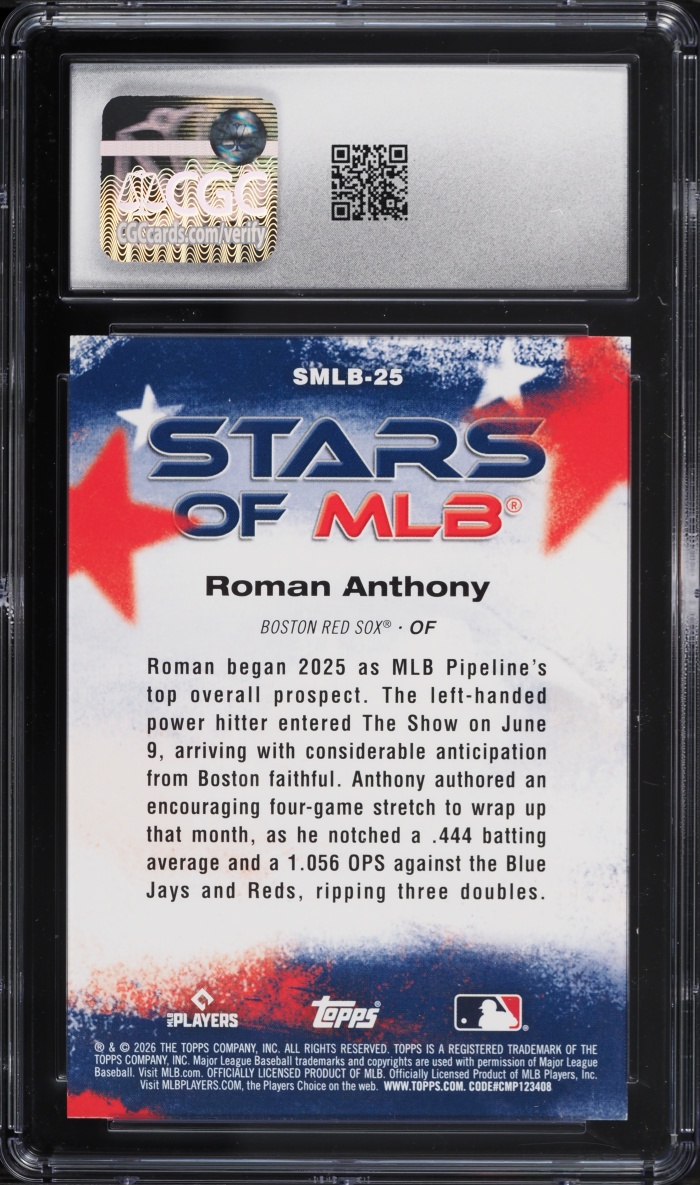 2026 Topps Stars Of MLB Roman Anthony ROOKIE #SMLB-25 CGC 9.5 MINT+