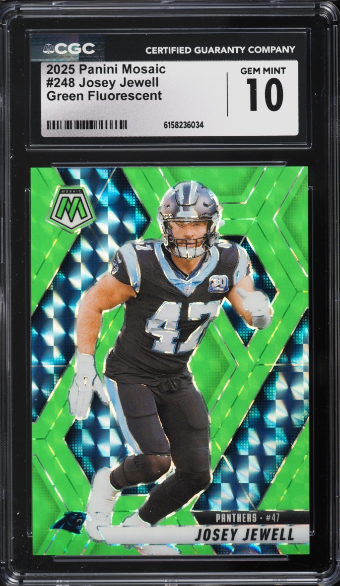 2025 Panini Mosaic Green Fluorescent Josey Jewell #248 CGC 10 GEM MINT