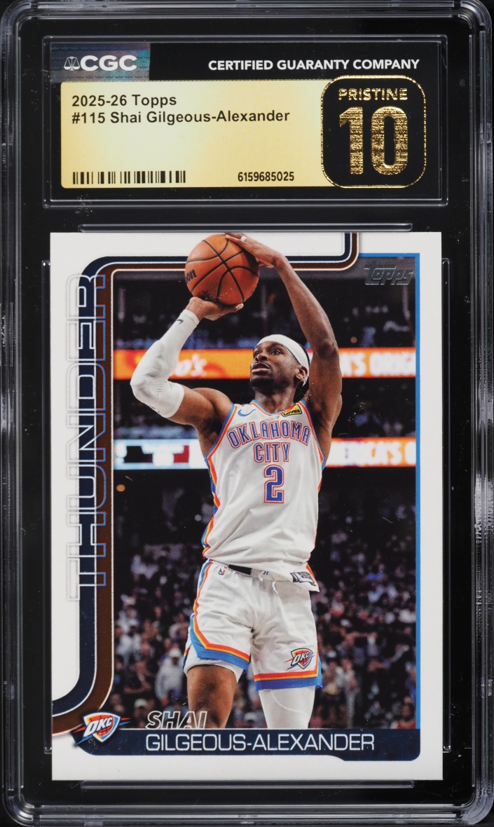 2025 Topps Basketball Shai Gilgeous-Alexander #115 CGC 10 PRISTINE