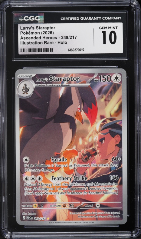 2026 Pokemon Mega Evolution Ascended Heroes IR Larry's Staraptor #249 CGC 10 GEM MINT