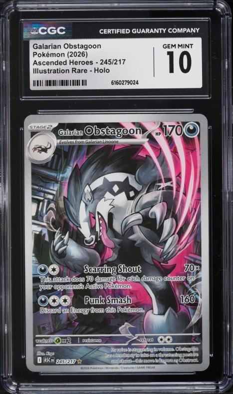 shiny obstagoon pokemon card - Sword & Shield - Champions Path - Galarian Weakness Grass 2 Retreat Cost 2026 Pokemon Mega Ascended Heroes