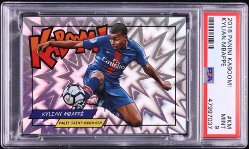 2018 Panini Prizm World Cup Red Blue Wave Prizms Kylian Mbappe