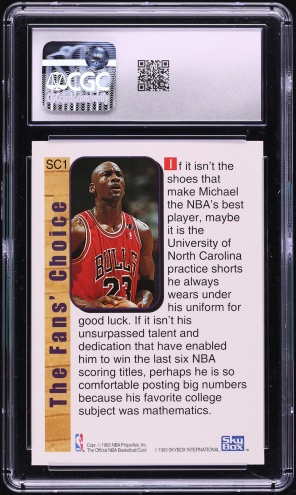 1992 Hoops Supreme Court Michael Jordan #SC1 CGC 10 GEM MINT on