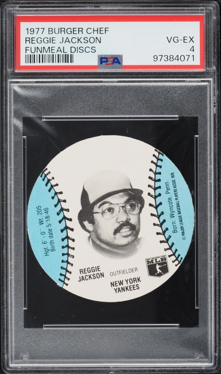 1977 Burger Chef Funmeal Discs Reggie Jackson PSA 4 VGEX