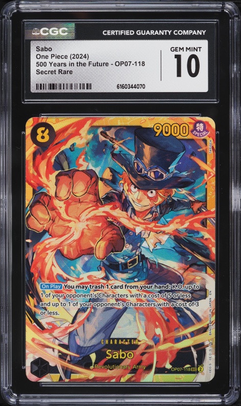 2024 One Piece 500 Years In The Future SEC Sabo #OP07-118 CGC 10