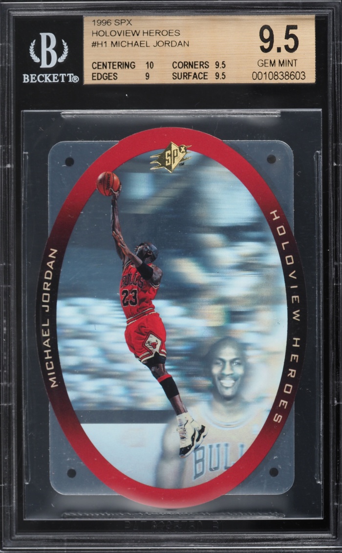 1996 SPx Holoview Heroes Die-Cut Michael Jordan #H1 BGS 9.5 GEM MINT