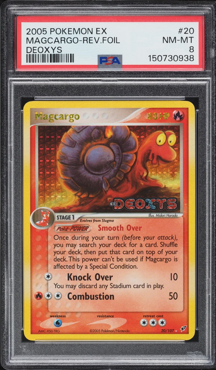 2005 Pokemon EX Deoxys Reverse Holo Magcargo #20 PSA 8 NM-MT