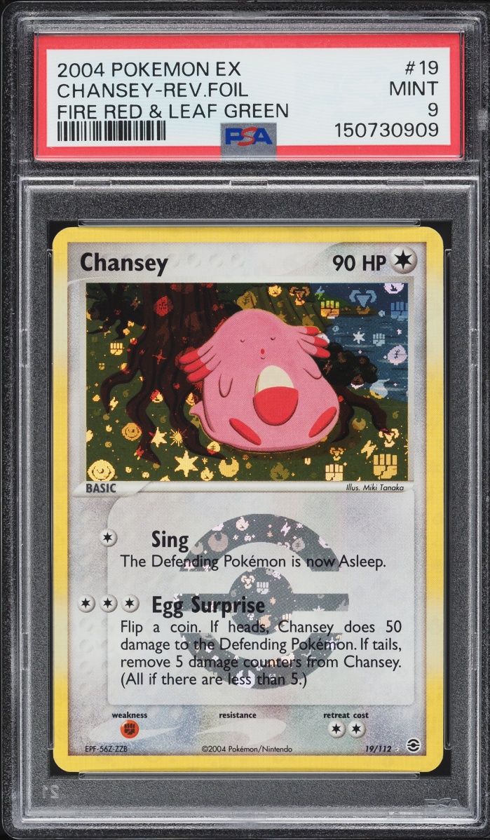 2004 Pokemon EX Fire Red Leaf Green Reverse Holo Chansey #19 PSA 9 MINT