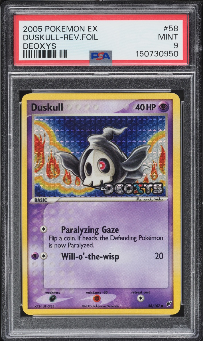 2005 Pokemon EX Deoxys Reverse Holo Duskull #58 PSA 9 MINT