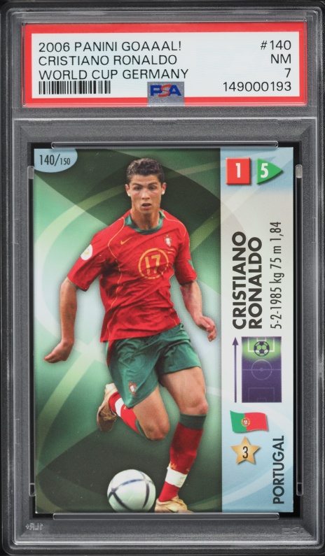 2006 Panini World Cup Germany Cristiano Ronaldo #169 PSA 8 NM-MT