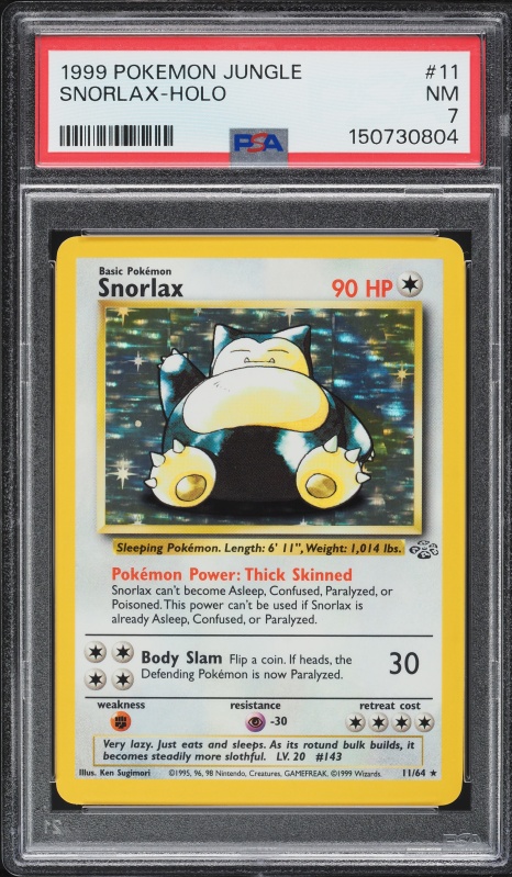 1996 Pokemon Japanese Jungle Holo Snorlax #143 PSA 10 GEM MINT on