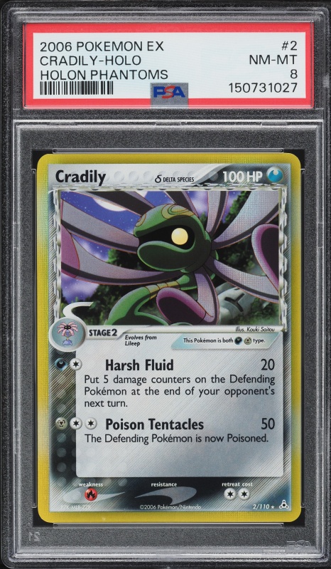 2005 Pokemon Japanese Mirage Forest Holo Cradily #014 PSA 9 MINT
