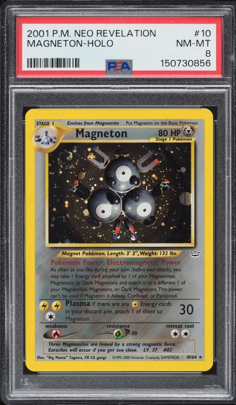 2001 Pokemon Neo Revelation 1st Edition Holo Magneton #10 PSA 10 GEM MINT on Fanatics Collect 2001 Pokemon Neo Revelation 1st Edition Holo Magneton #10 PSA 10 GEM MINT on Fanatics Collect