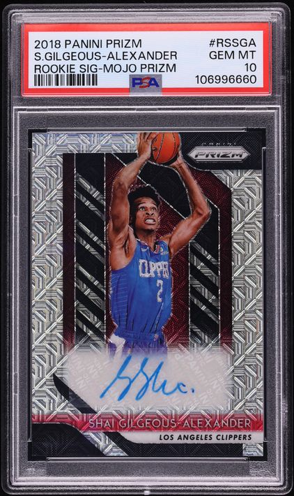 2018 Panini Prizm Mojo Shai Gilgeous-Alexander ROOKIE AUTO /25 #RS-SGA PSA 10 GEM MINT