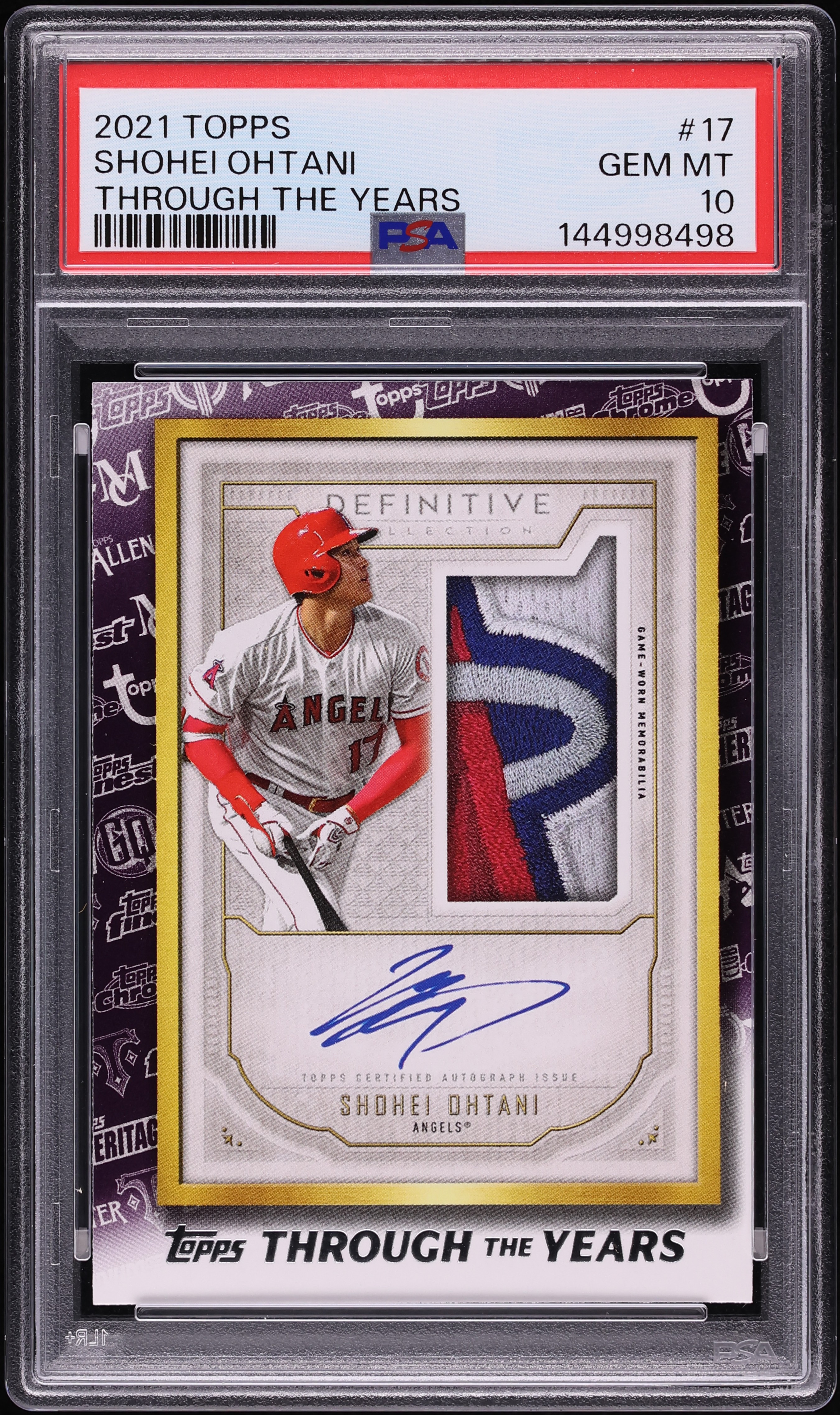 2021 Topps Through The Years Shohei Ohtani #TTY-17 PSA 10 GEM MINT