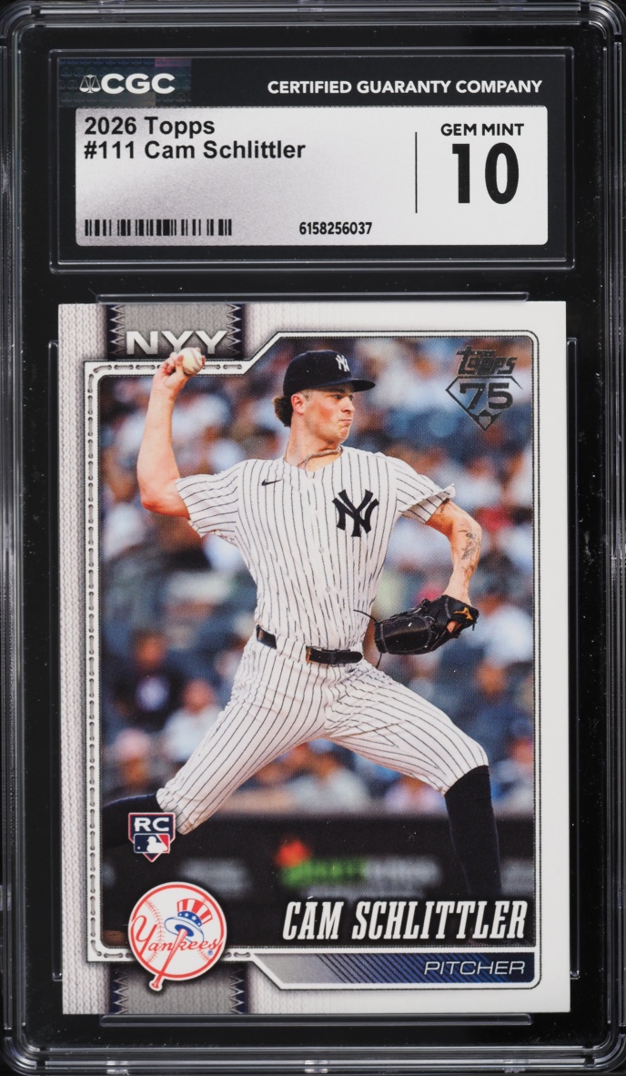 2026 Topps Cam Schlittler ROOKIE #111 CGC 10 GEM MINT