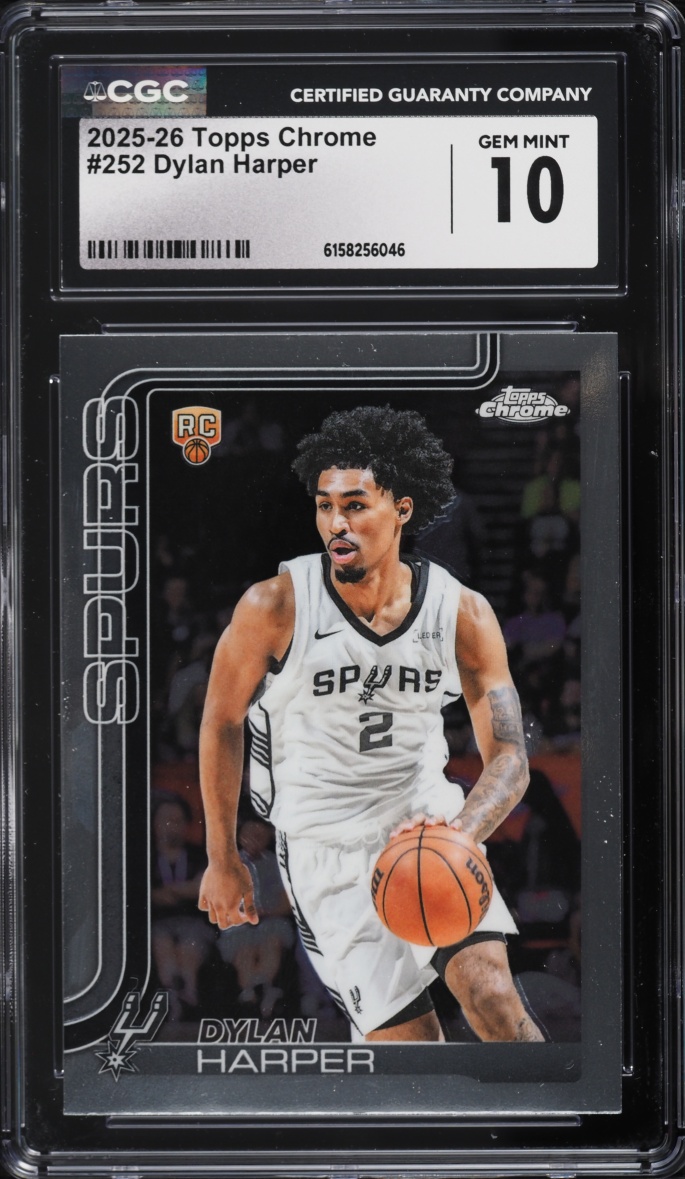 2025 Topps Chrome Dylan Harper ROOKIE #252 CGC 10 GEM MINT