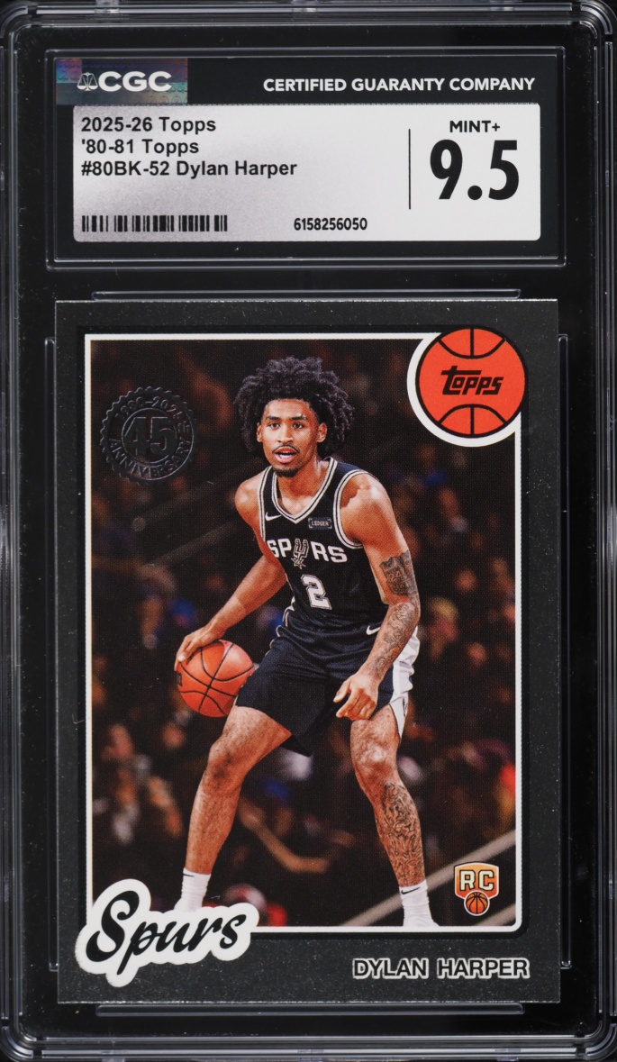 2025 Topps '80 Dylan Harper ROOKIE #80BK-52 CGC 9.5 MINT+