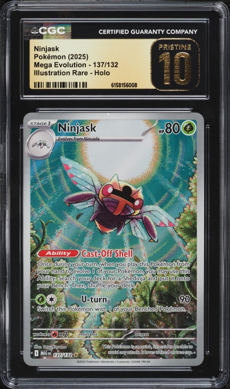 2025 Pokemon Japanese Mega Symphonia AR Ninjask #65 CGC 10 GEM