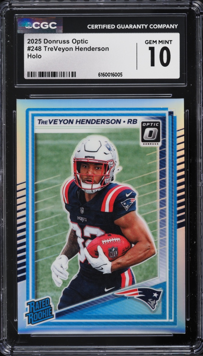2025 Donruss Optic Holo TreVeyon Henderson ROOKIE #248 CGC 10 GEM MINT