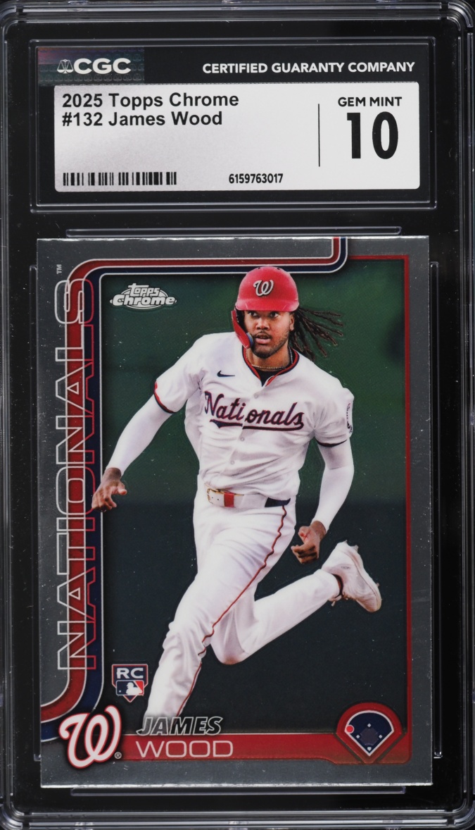 2025 Topps Chrome James Wood ROOKIE #132 CGC 10 GEM MINT