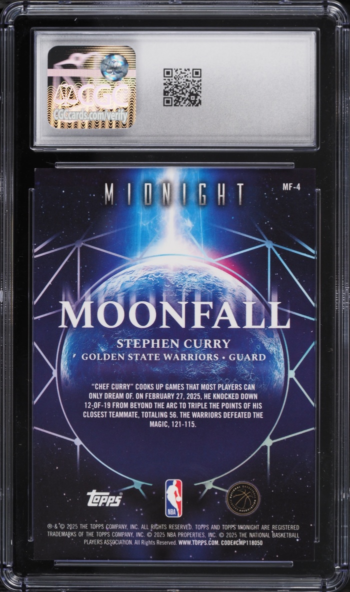 2025 Topps Midnight Moonfall Stephen Curry #MF-4 CGC 9.5 MINT+