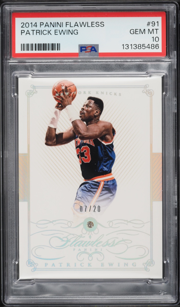 2014 Panini Flawless Diamond Gems Patrick Ewing /20 #91 PSA 10 GEM MINT
