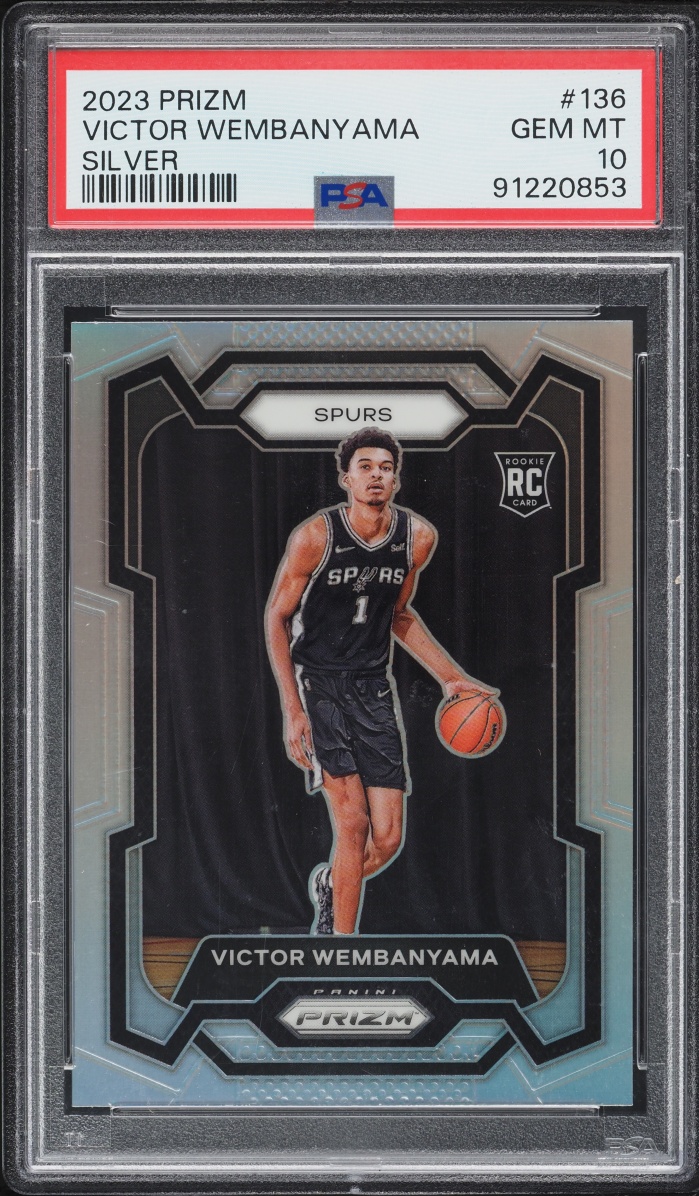 2023 Panini Prizm Silver Victor Wembanyama ROOKIE #136 PSA 10 GEM MINT