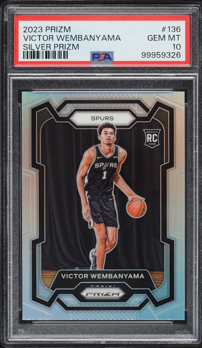 2023 Panini Prizm Silver Victor Wembanyama ROOKIE #136 PSA 10 GEM MINT