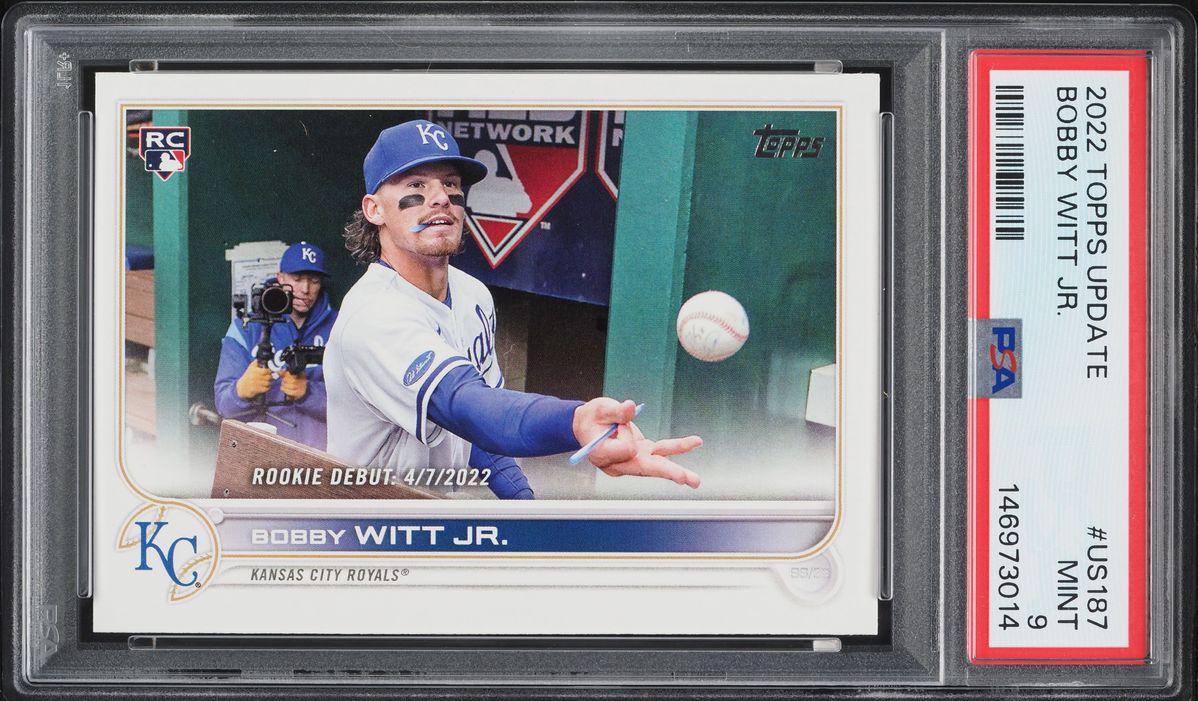 2022 Topps Update Bobby Witt Jr. ROOKIE #US187 PSA 9 MINT