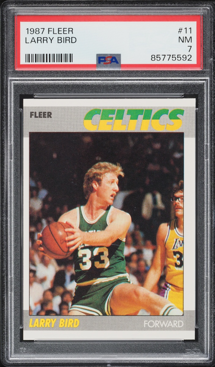 1987 Fleer Basketball Larry Bird #11 PSA 7 NRMT