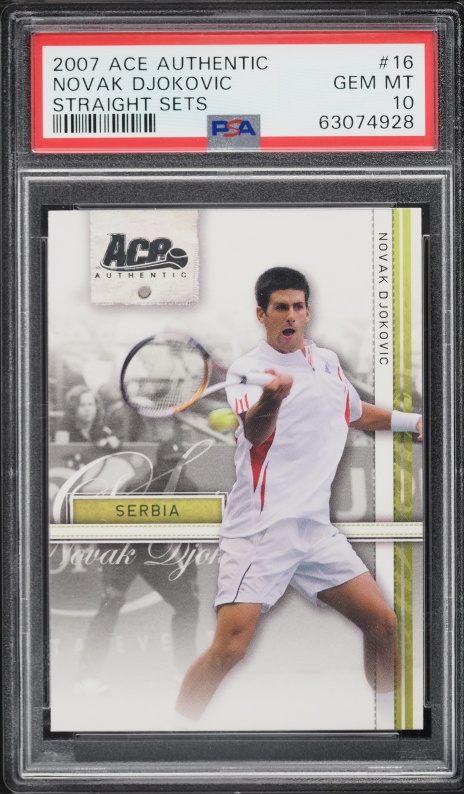 2006 Ace Authentic Center Court Stars Novak Djokovic ROOKIE AUTO