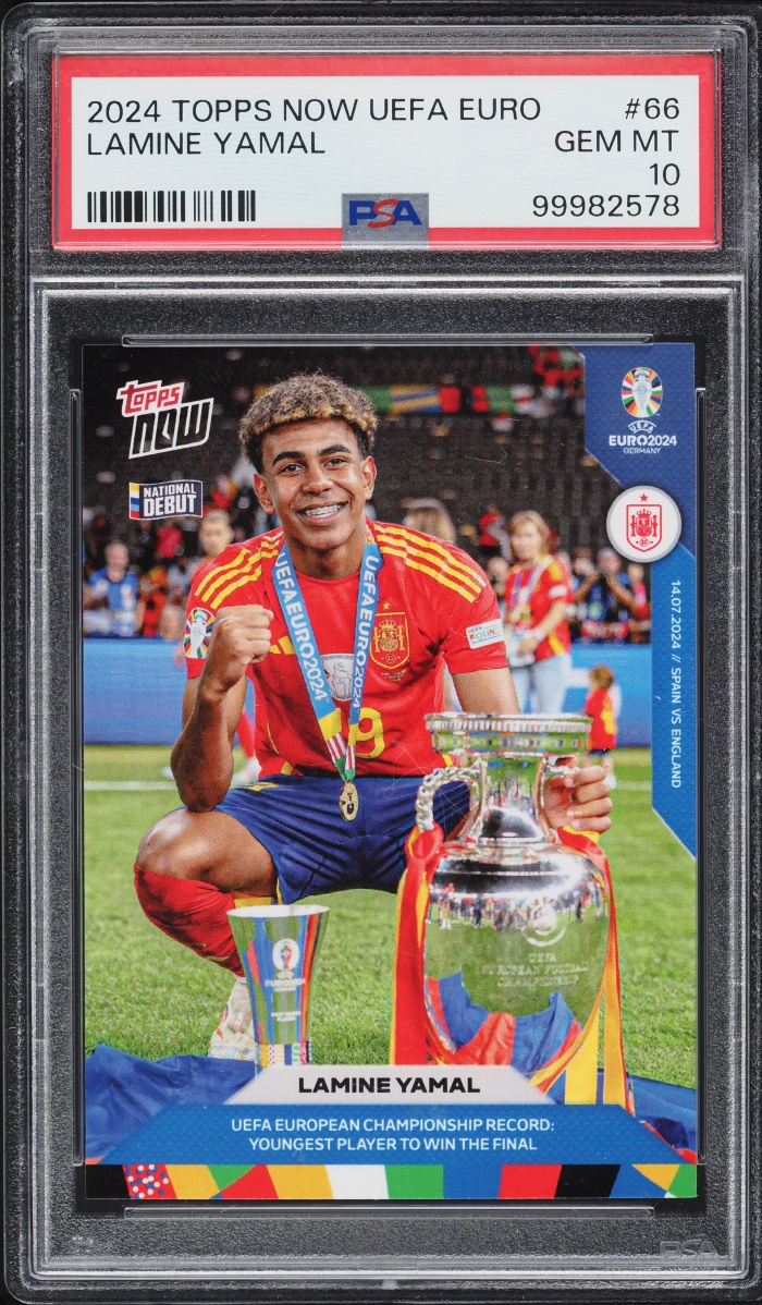 2024 Topps Now UEFA Euro Lamine Yamal #66 PSA 10 GEM MINT