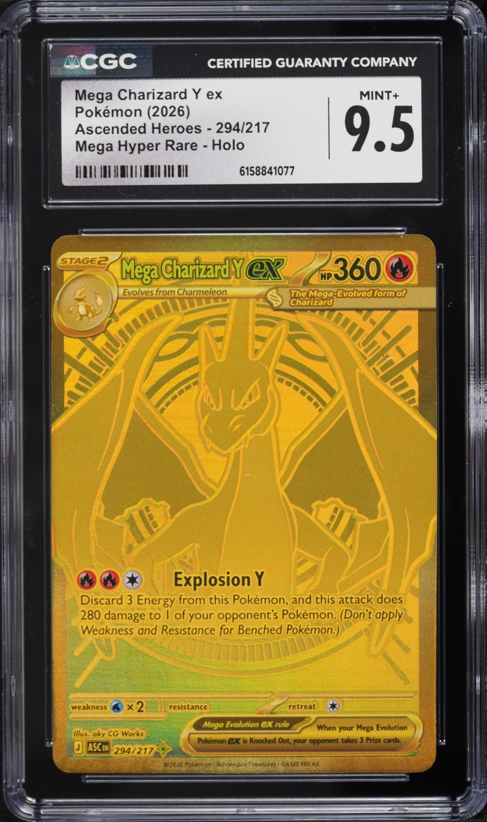 2026 Pokemon Mega Evolution Ascended Heroes MHR Mega Charizard Y EX #294 CGC 9.5 MINT+