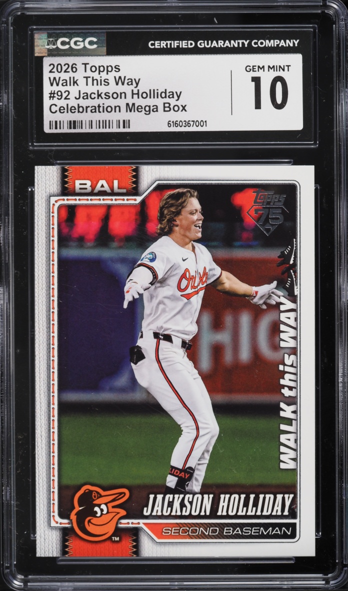 2026 Topps Walk This Way Celebration Mega Box Jackson Holliday #92 CGC 10 GEM MINT