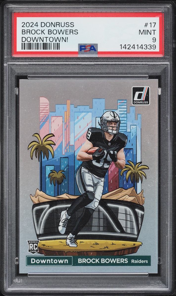 2024 Donruss Downtown Brock Bowers ROOKIE #17 PSA 9 MINT