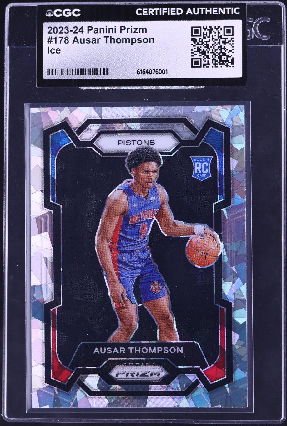 2023 Panini Prizm Ice Ausar Thompson ROOKIE #178 CGC AUTH