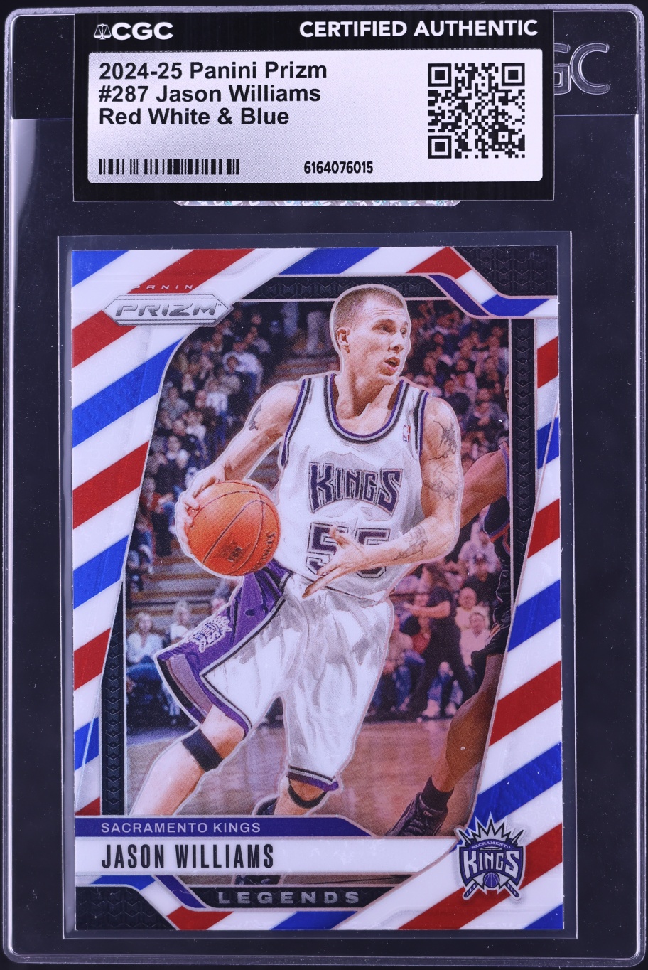 2024 Panini Prizm Red White & Blue Jason Williams #287 CGC AUTH