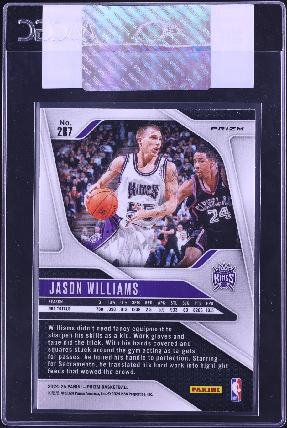 2024 Panini Prizm Red White & Blue Jason Williams #287 CGC AUTH