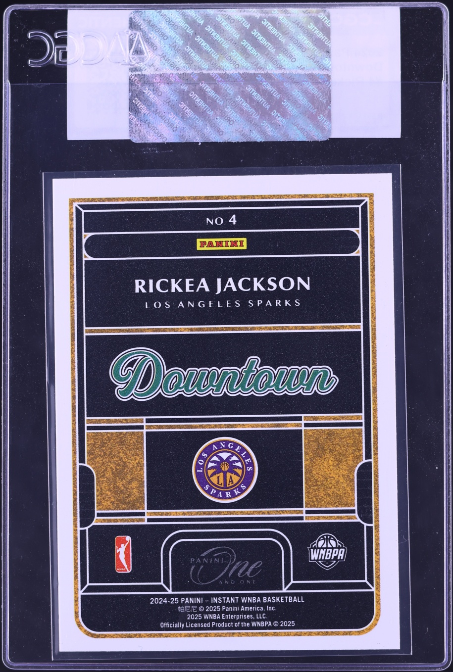 2024 Panini One And One Royalty WNBA Downtown Rickea Jackson ROOKIE #4 CGC AUTH