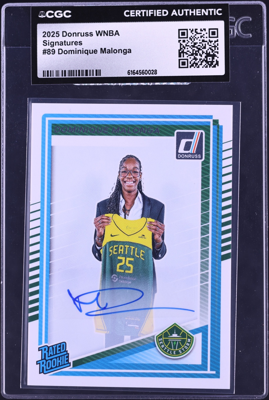 2025 Donruss WNBA Signatures Dominique Malonga ROOKIE AUTO #89 CGC AUTH