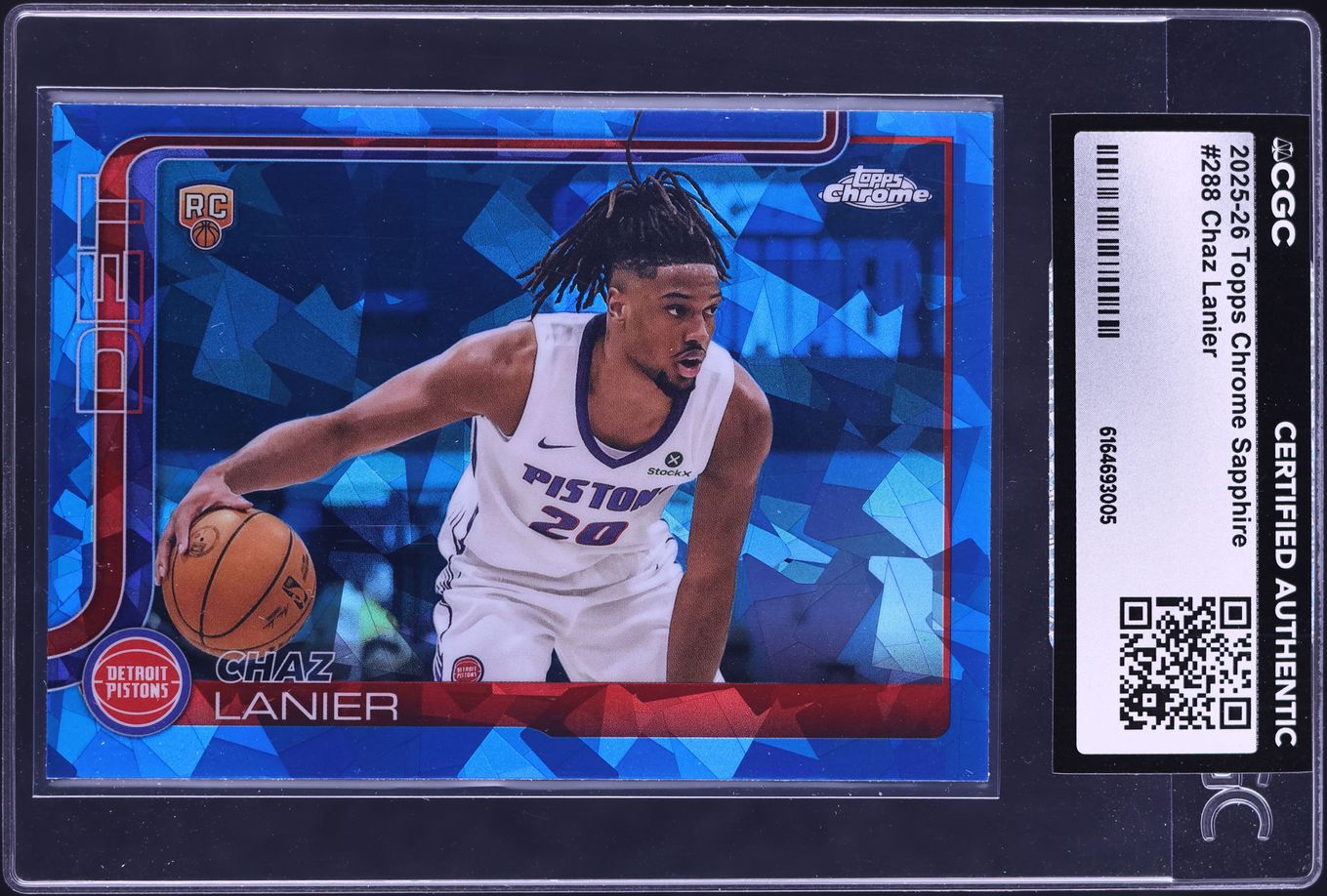 2025 Topps Chrome Sapphire Chaz Lanier ROOKIE #288 CGC AUTH
