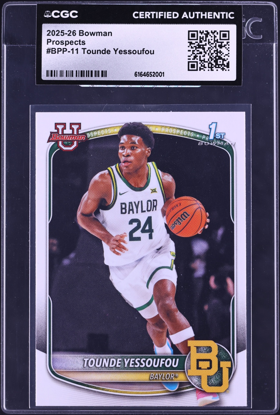 2025 Bowman Prospects Tounde Yessoufou ROOKIE #BPP-11 CGC AUTH