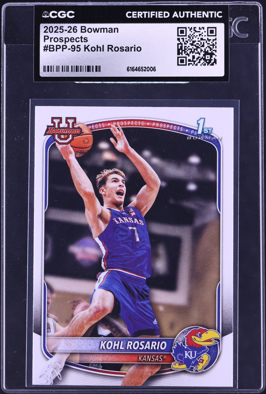 2025 Bowman Prospects Kohl Rosario ROOKIE #BPP-95 CGC AUTH