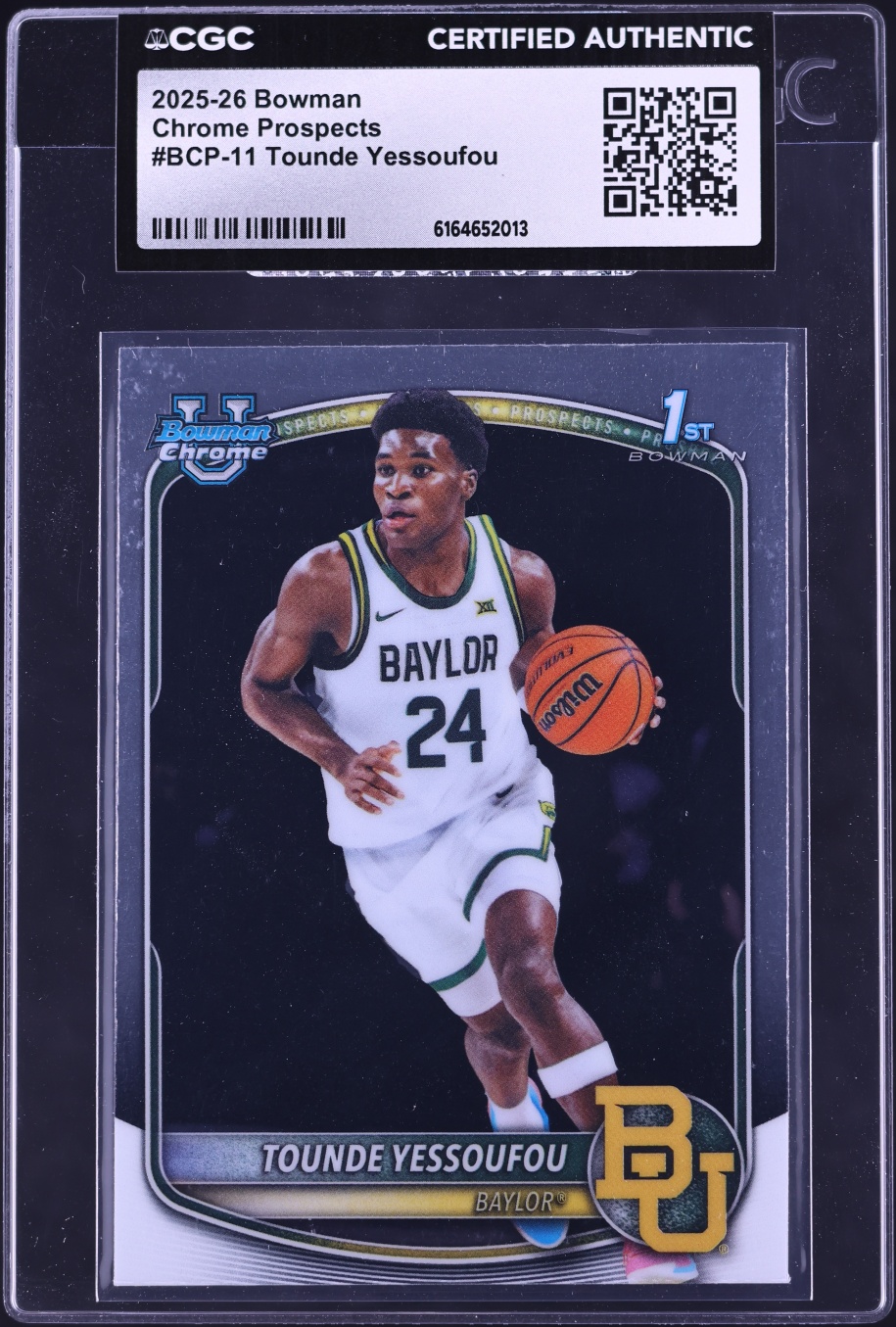 2025 Bowman Chrome Prospects Tounde Yessoufou ROOKIE #BCP-11 CGC AUTH
