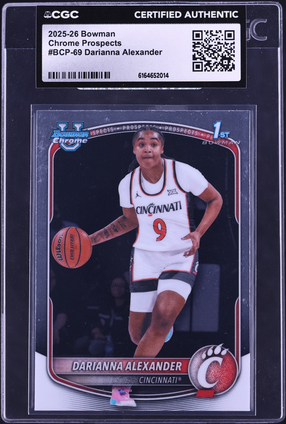 2025 Bowman Chrome Prospects Darianna Alexander ROOKIE #BCP-69 CGC AUTH