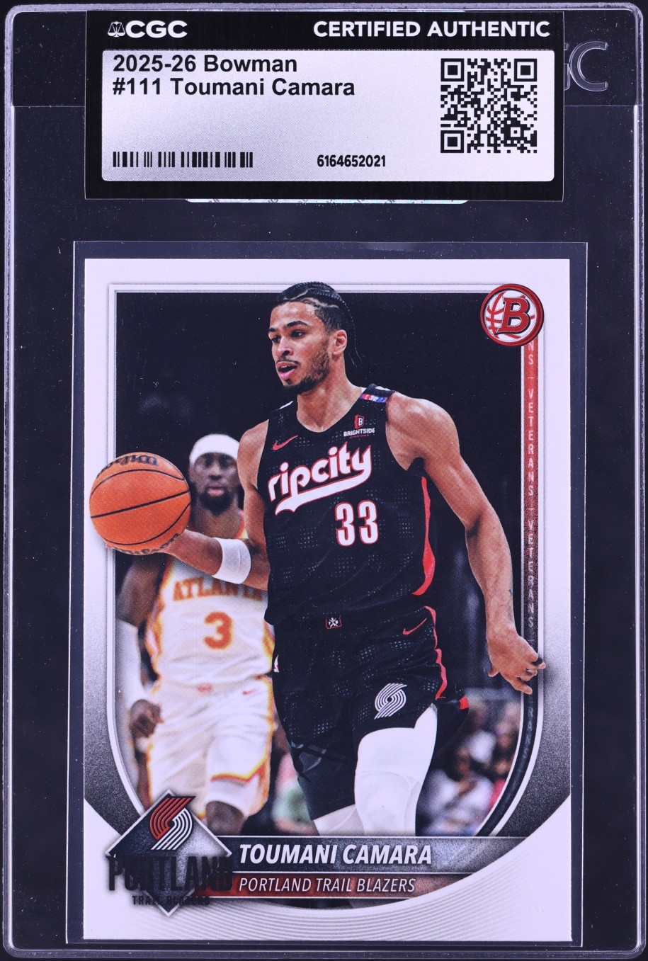 2025 Bowman Basketball Toumani Camara #111 CGC AUTH