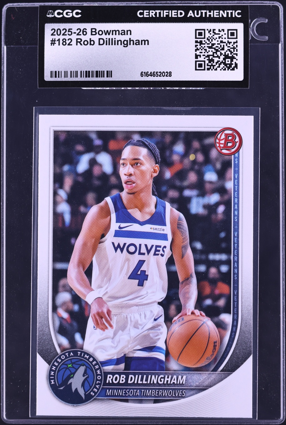 2025 Bowman Basketball Rob Dillingham #182 CGC AUTH