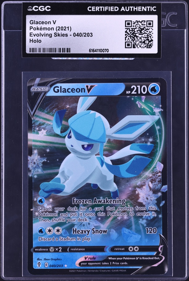 glaceon pokemon card Pokemon Trading Card Game Vstar Universe Ultra Rare Glaceon Vstar #217 [PSA 10]