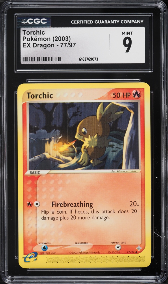 2003 Pokemon EX Dragon Torchic #77 CGC 9 MINT